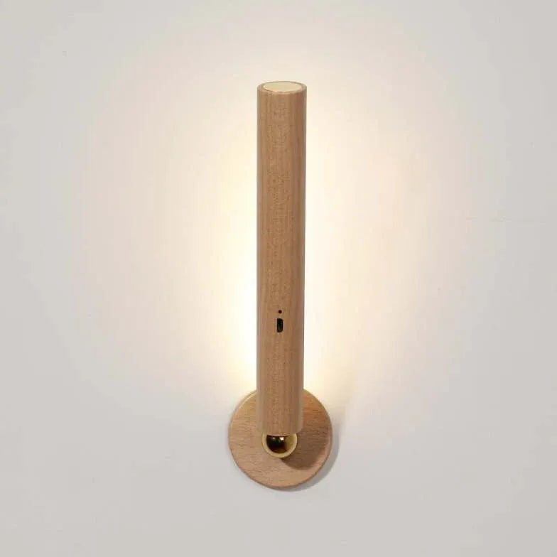 USB Rechargeable Wall Light Wooden