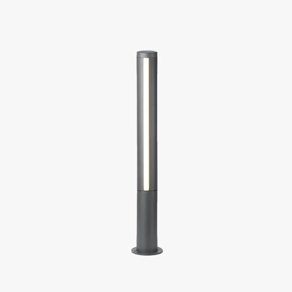 Large Cylinder Led Black Bollard Lights