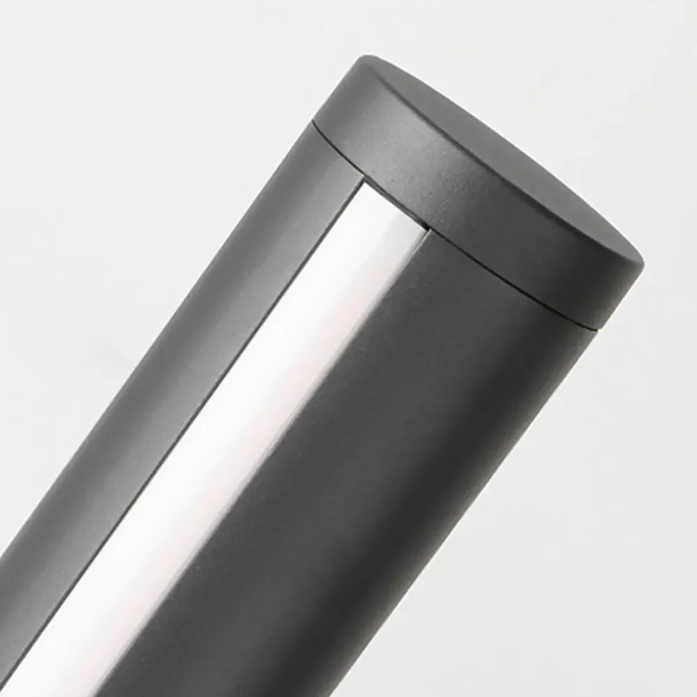 Large Cylinder Led Black Bollard Lights