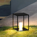 Outdoor Stehlampe schwarz elegante minimalistische Solarleuchte