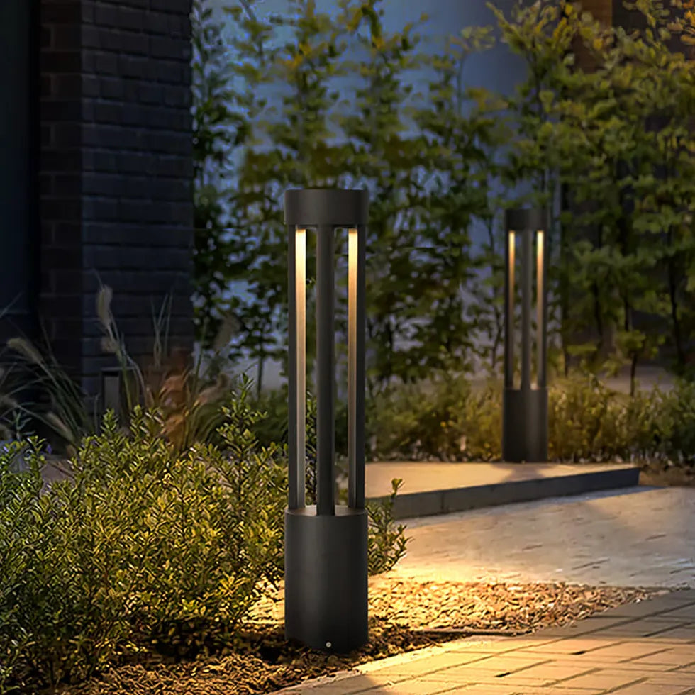 80 cm schwarze hohle LED Outdoor Poller Leuchten