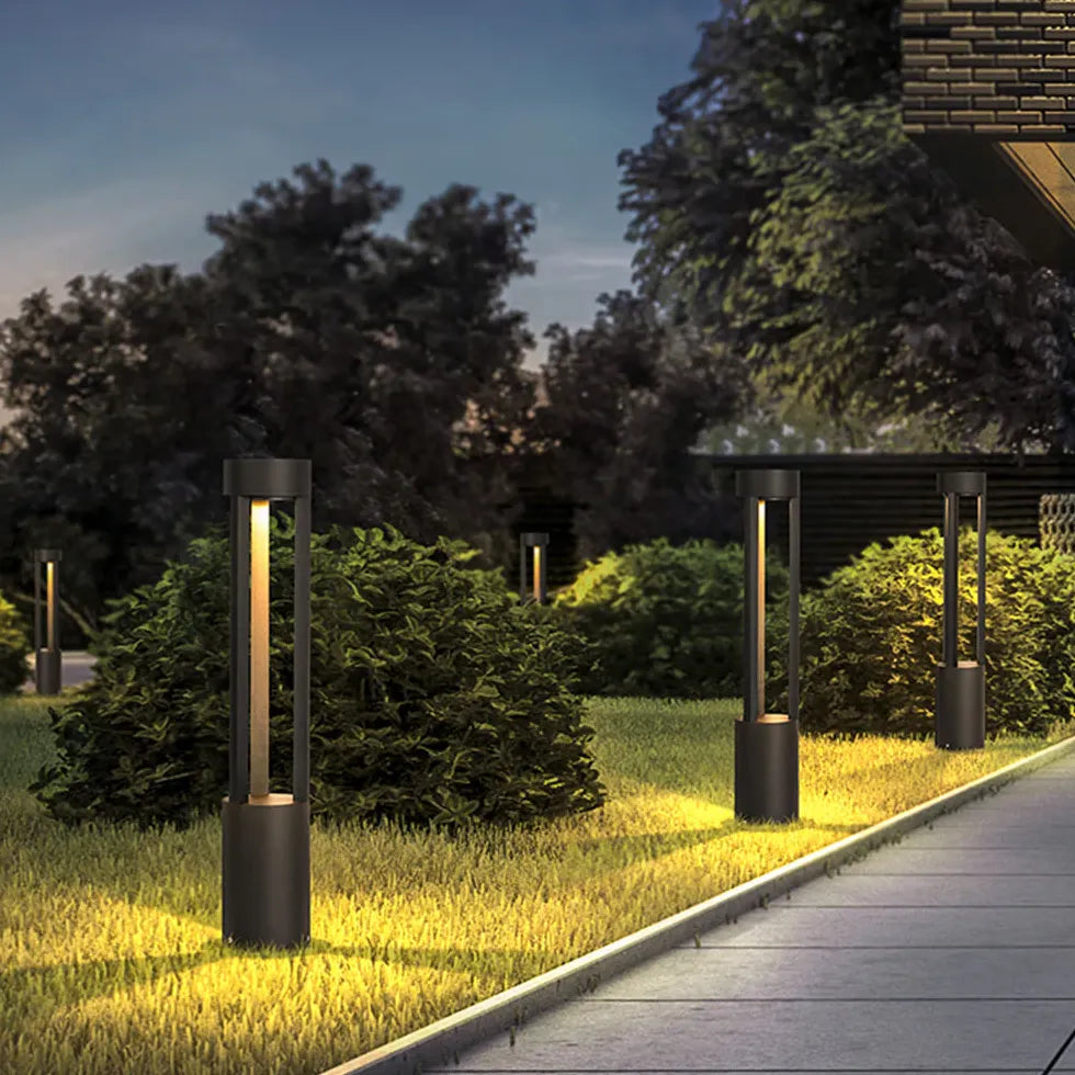 80 cm schwarze hohle LED Outdoor Poller Leuchten