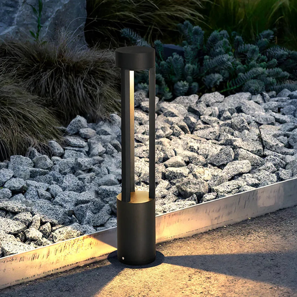 80 cm schwarze hohle LED Outdoor Poller Leuchten