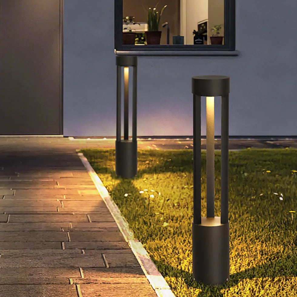 80 cm schwarze hohle LED Outdoor Poller Leuchten