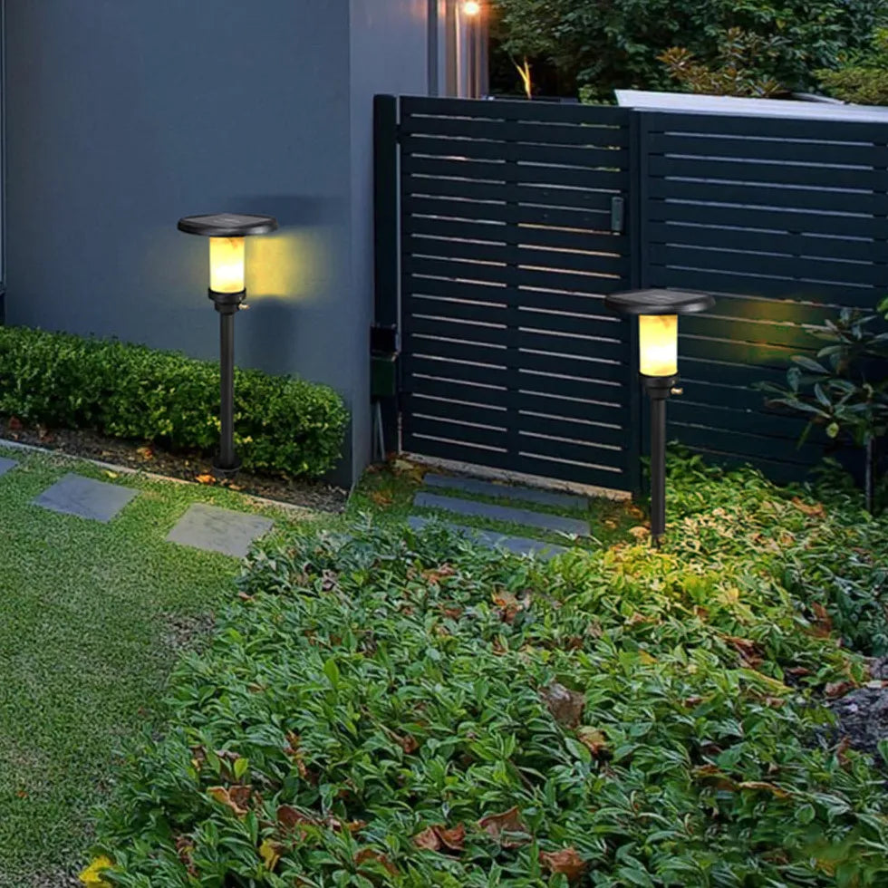 Marble Cylinder LED Garden Bollard Lights