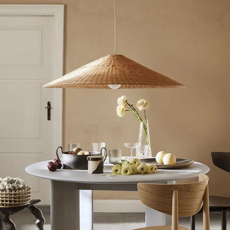 Pendelleuchte Bambus Rattan ländlicher einfacher Esszimmer - Clowas.de