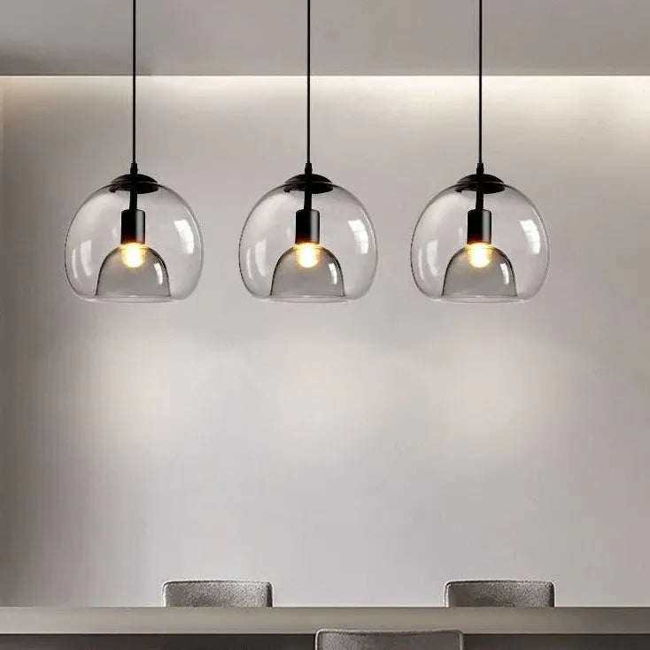 Pendelleuchte Bernstein Glas modernes Design Einfache Einzelkopf - Clowas.de