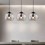 Pendelleuchte Bernstein Glas modernes Design Einfache Einzelkopf - Clowas.de