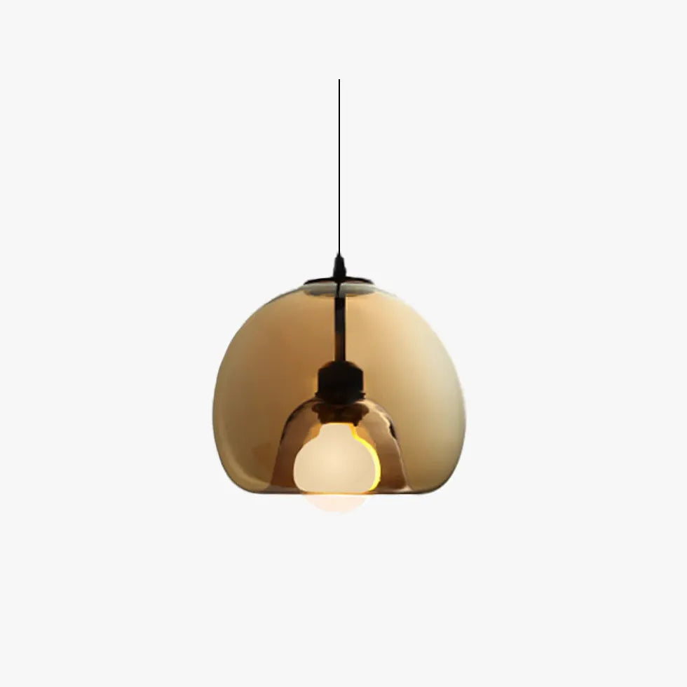 Pendelleuchte Bernstein Glas modernes Design Einfache Einzelkopf - Clowas.de
