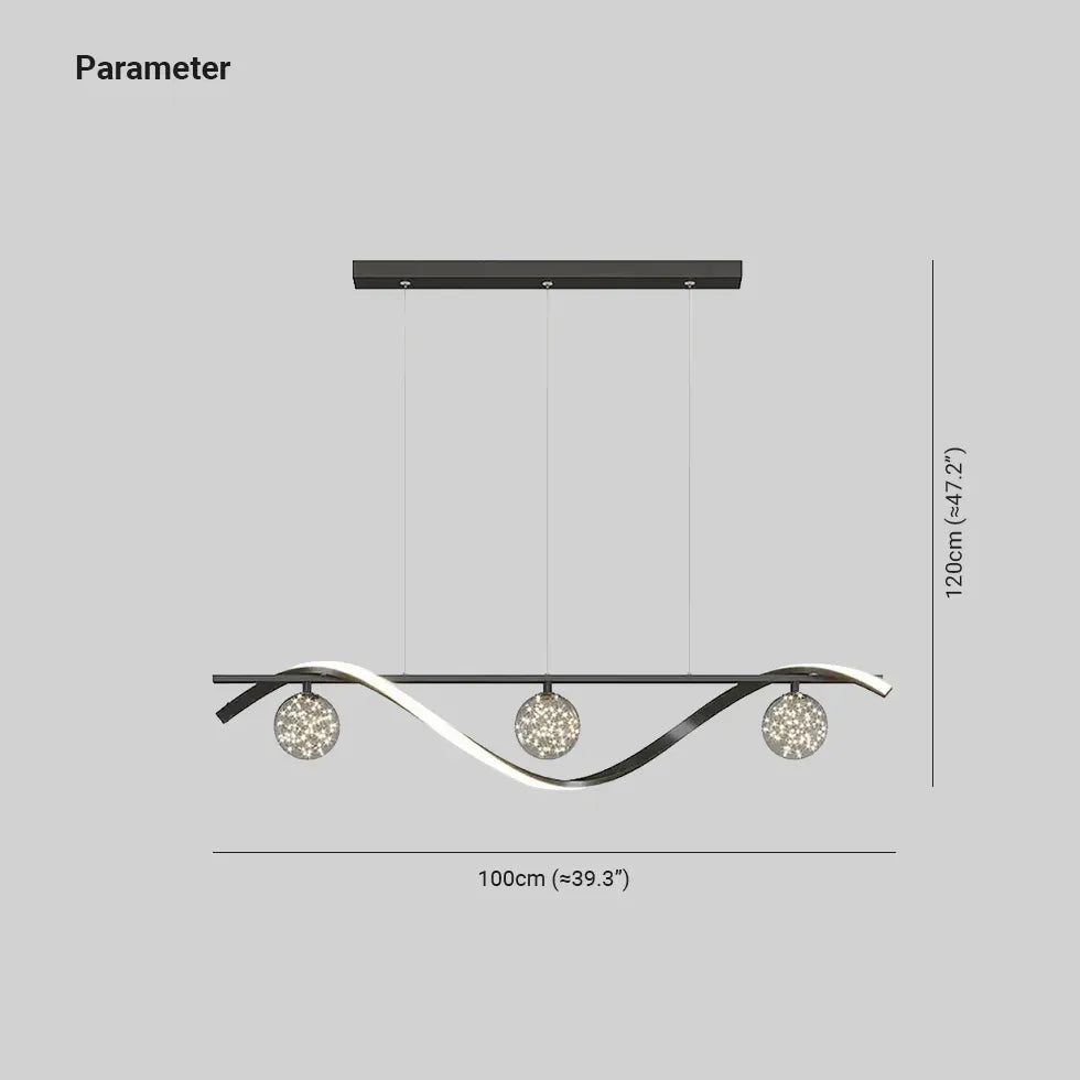 pendelleuchte glas 3 flammig höhenverstellbar modern elegant design - Clowas.de