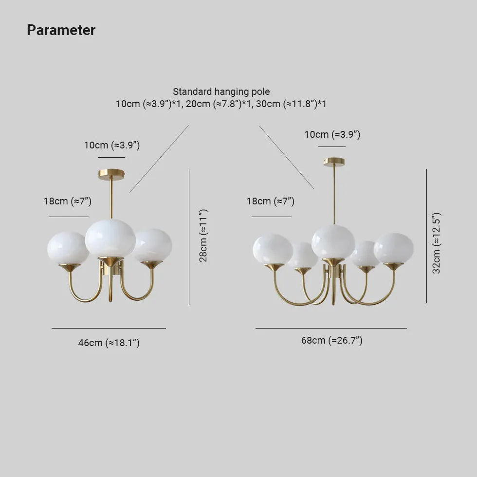 Pendelleuchte glas 3 flammig im nordischen Stil - Clowas.de