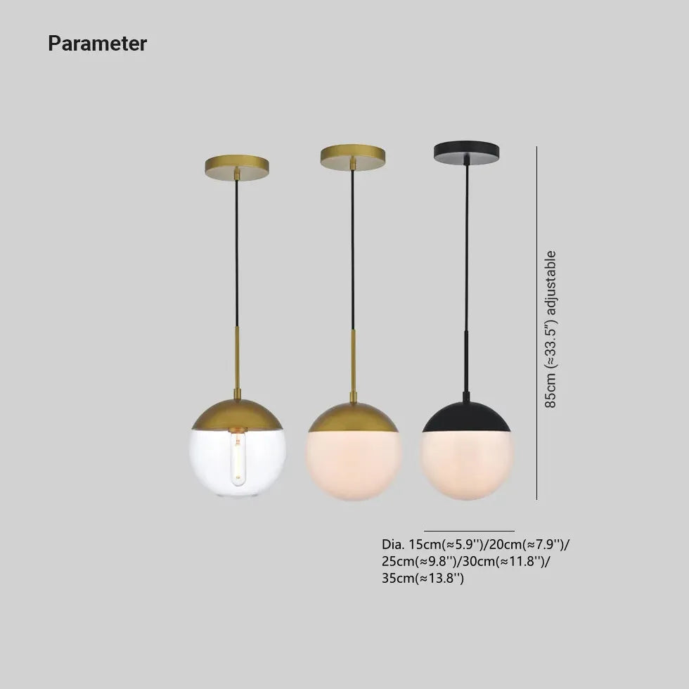 Pendelleuchte Glas Gold Nordisch Modern Kugelform - Clowas.de