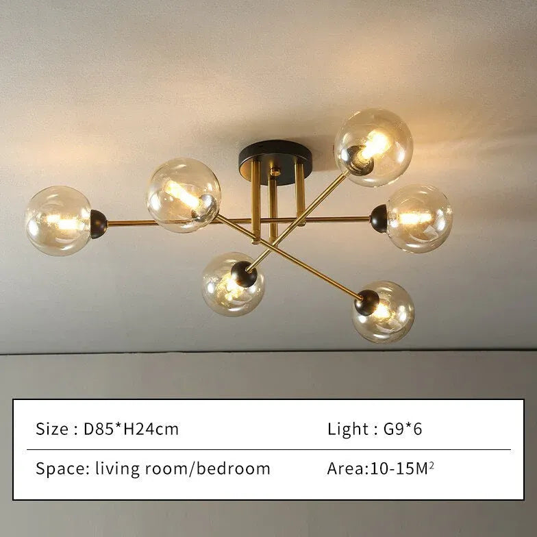 Pendelleuchte Glas Metall für nordischen Wohnstil modern schlicht - Clowas.de