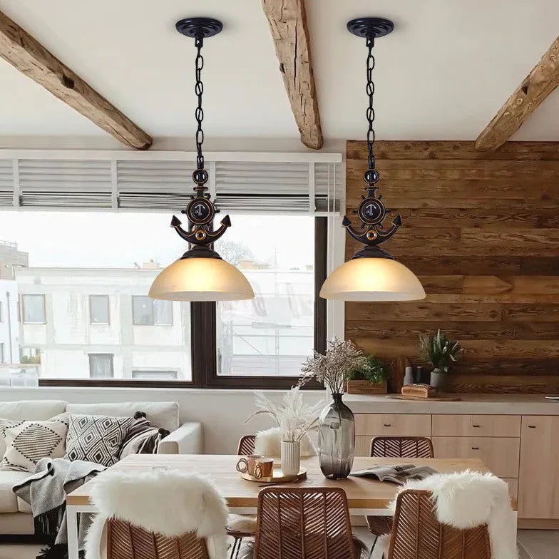 Pendelleuchte Glas satiniert im Retro Antler Stil - Clowas.de