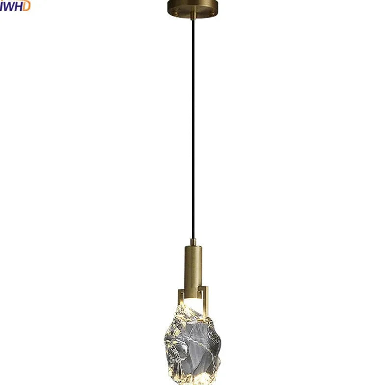 Pendelleuchte Glaskugel einzeln Vollkupfer Kristall Luxus - Clowas.de