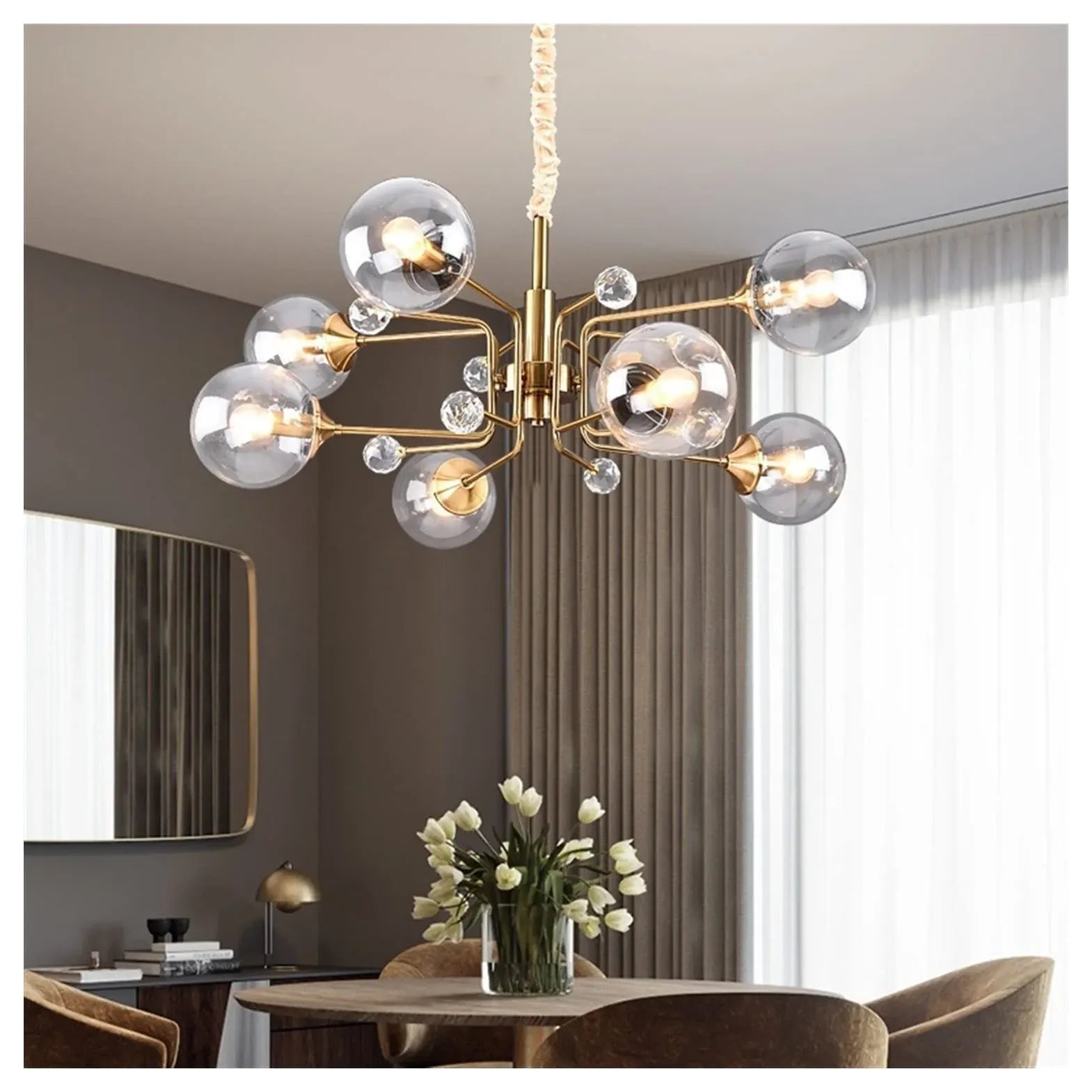 Pendelleuchte Grau Glas modernes LED Design - Clowas.de