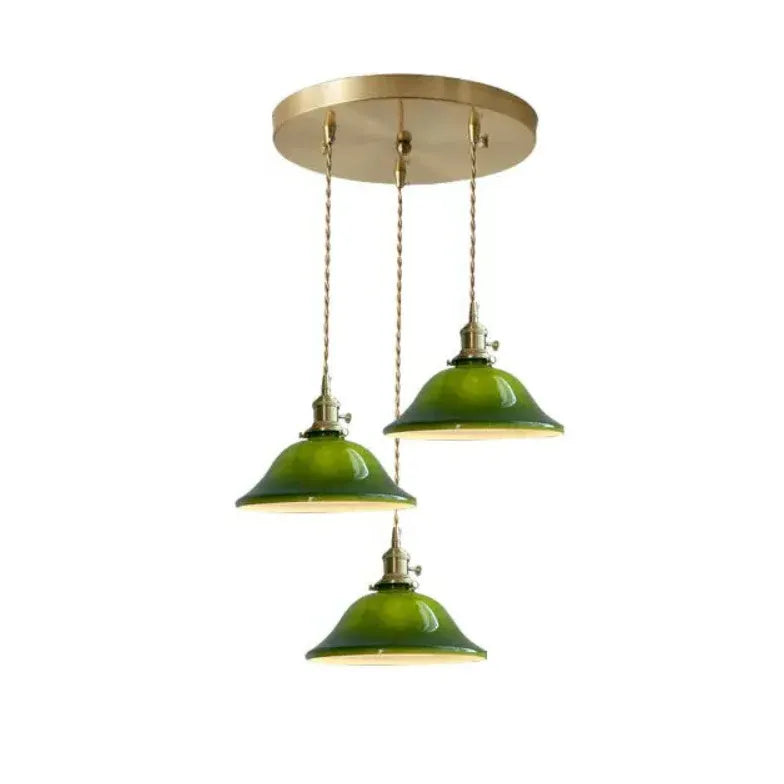 pendelleuchte grün glas im minimalistischen Vintage-Stil - Clowas.de