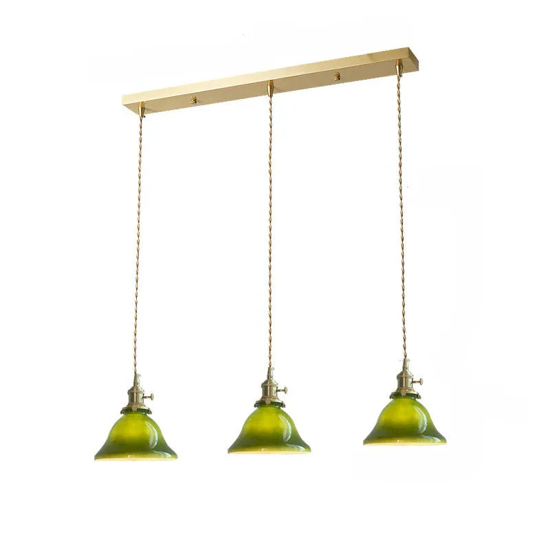 pendelleuchte grün glas im minimalistischen Vintage-Stil - Clowas.de