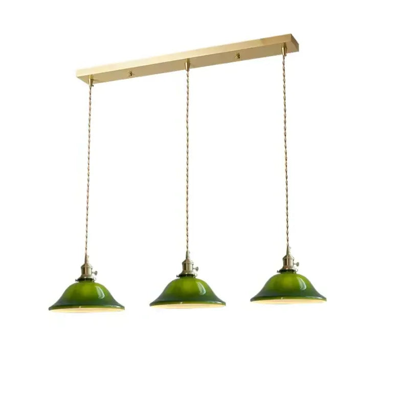 pendelleuchte grün glas im minimalistischen Vintage-Stil - Clowas.de