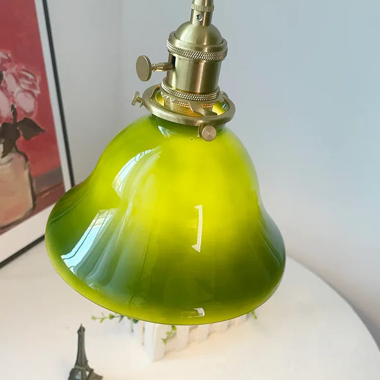 pendelleuchte grün glas im minimalistischen Vintage-Stil - Clowas.de