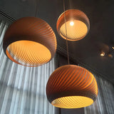 Pendelleuchte weiß Holz japanischer minimalistischer Esszimmerstil - Clowas.de