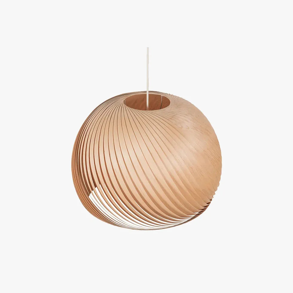 Pendelleuchte weiß Holz japanischer minimalistischer Esszimmerstil - Clowas.de