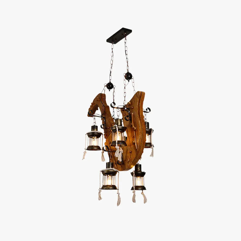 Pendelleuchte Industrial Holz mit stilvollem maritimen Flair - Clowas.de