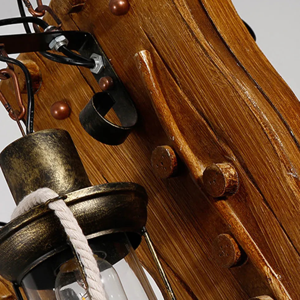 Pendelleuchte Industrial Holz mit stilvollem maritimen Flair - Clowas.de