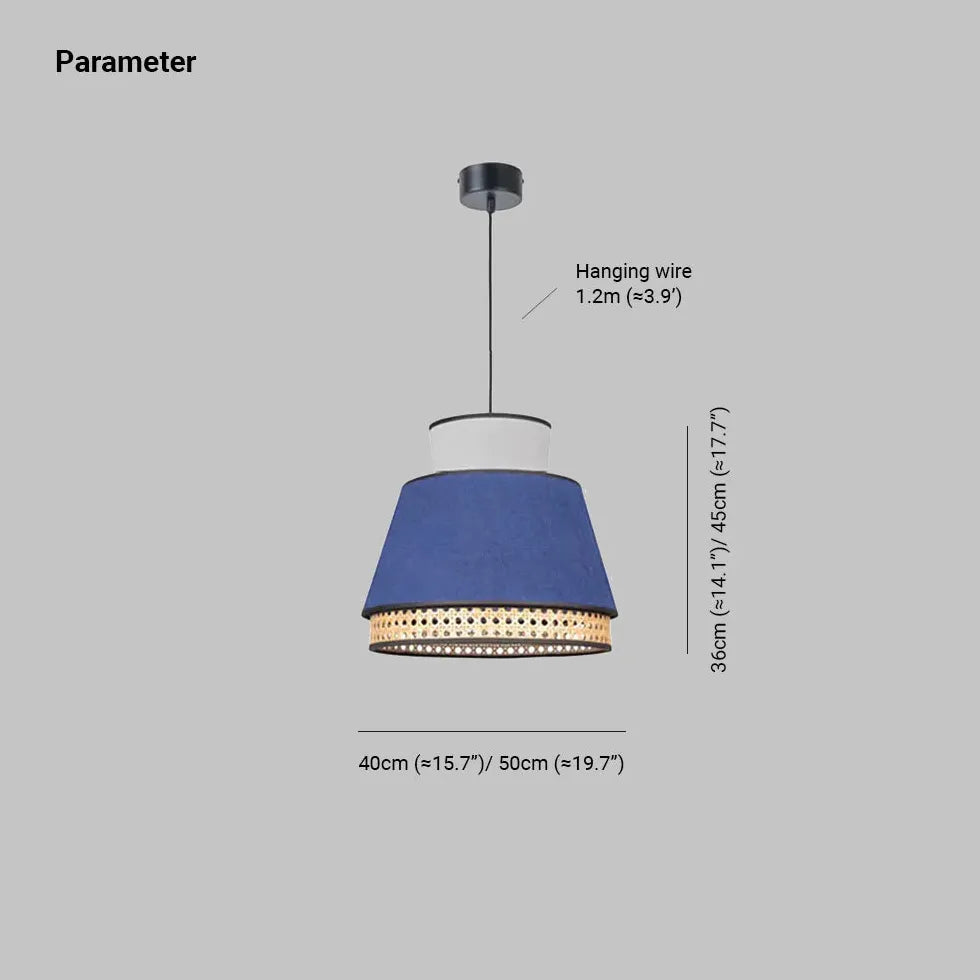 Pendelleuchte Korbgeflecht japanischer Stil farbenfrohes Design - Clowas.de