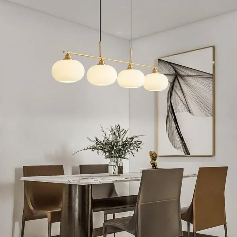 Pendelleuchte Küche LED nordisch schlicht weiß Glas - Clowas.de