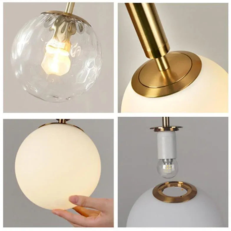 Pendelleuchte Kugel Glas Nordisch Kreativ Modern Einzeln - Clowas.de