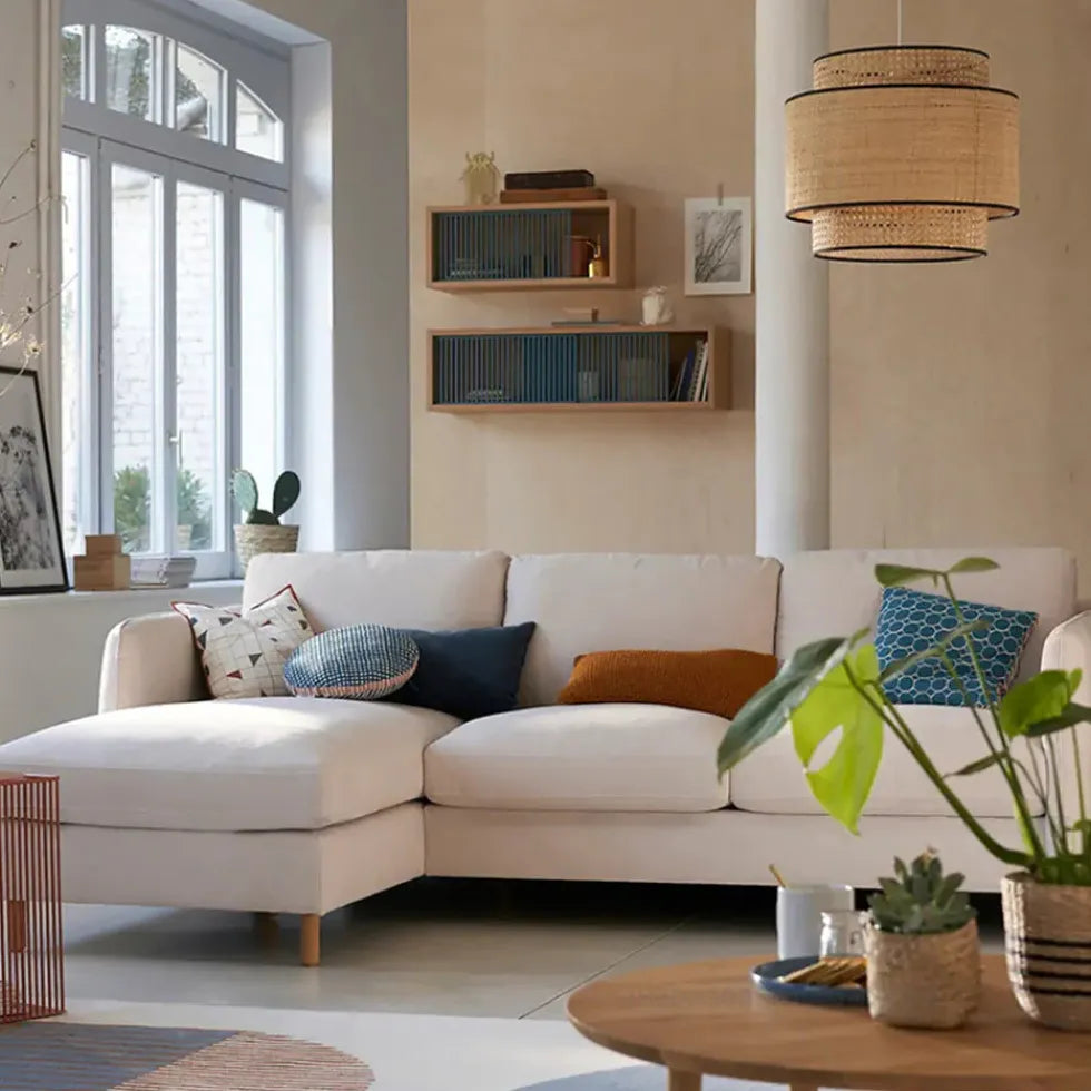 Pendelleuchte Landhaus Vintage mit schlichtem Rattan Design - Clowas.de