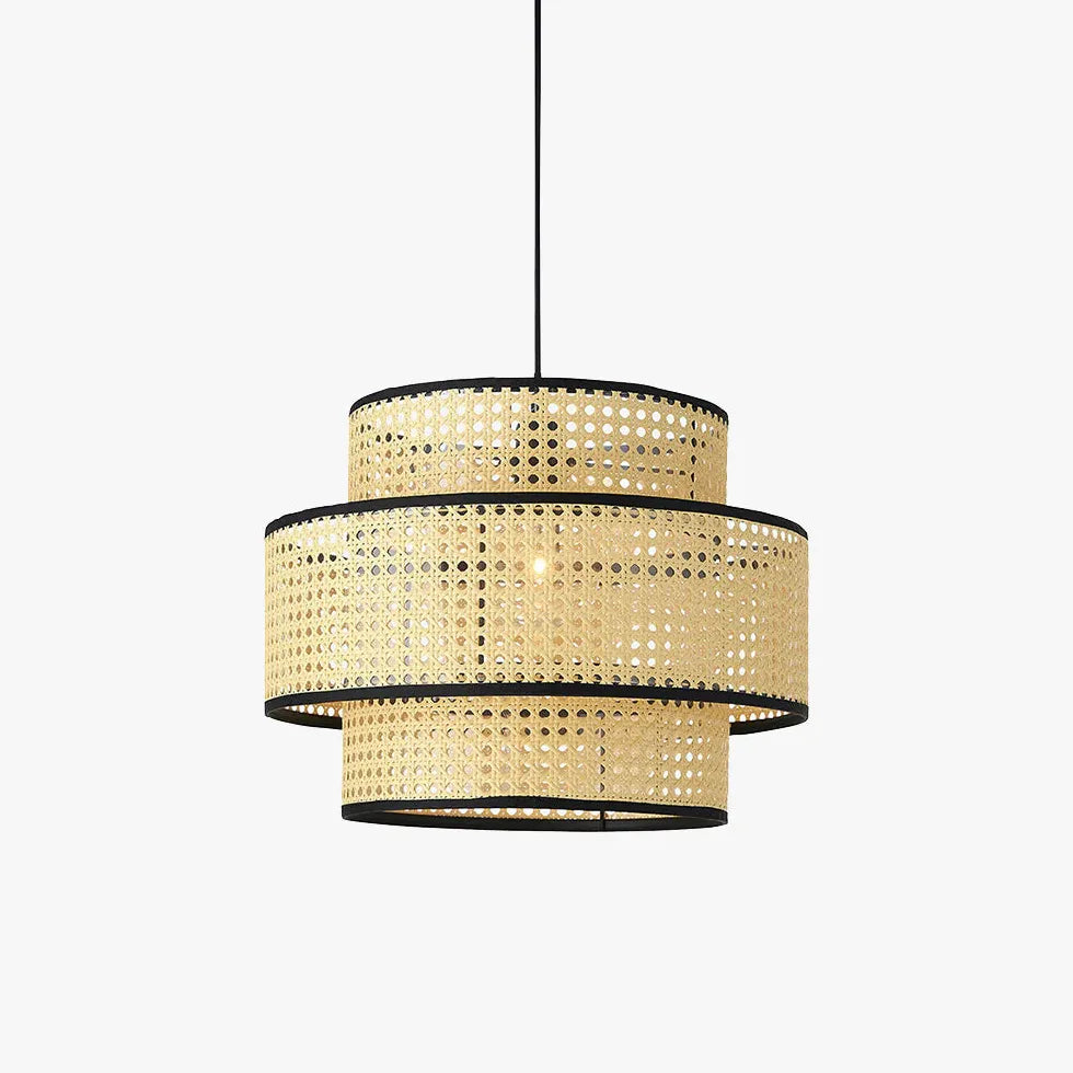 Pendelleuchte Landhaus Vintage mit schlichtem Rattan Design - Clowas.de