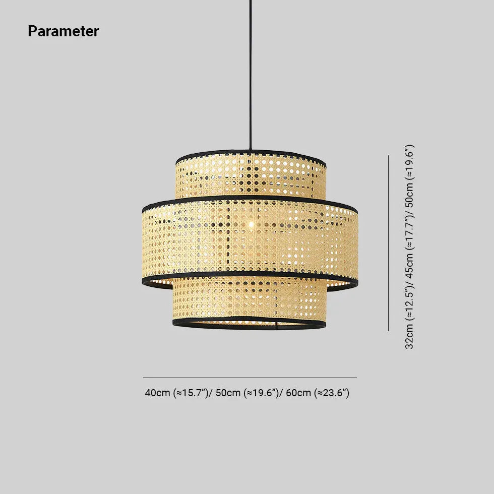 Pendelleuchte Landhaus Vintage mit schlichtem Rattan Design - Clowas.de