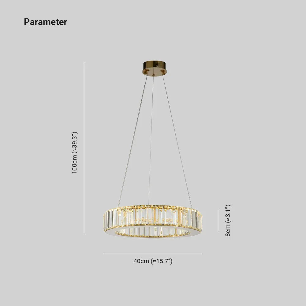 Pendelleuchte LED rund im kristallenen luxuriösen Stil - Clowas.de