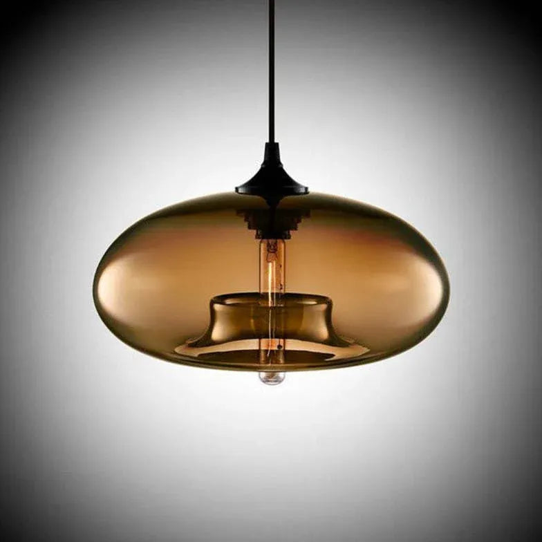 Pendelleuchte mehrfarbig Glas modernes Design Einzelkopf - Clowas.de