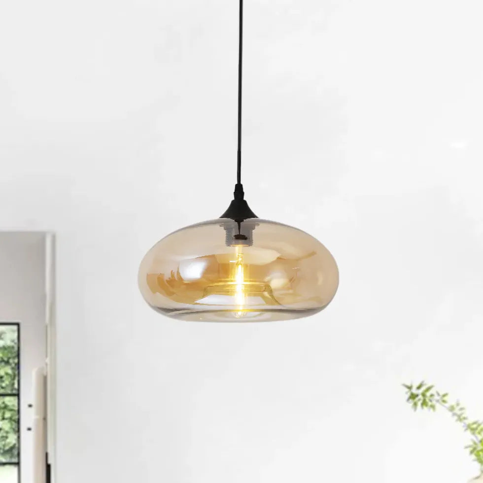 Pendelleuchte mehrfarbig Glas modernes Design Einzelkopf - Clowas.de