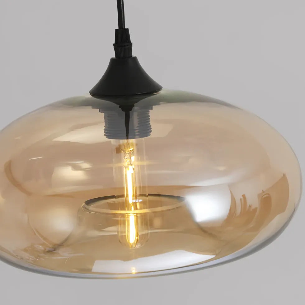 Pendelleuchte mehrfarbig Glas modernes Design Einzelkopf - Clowas.de