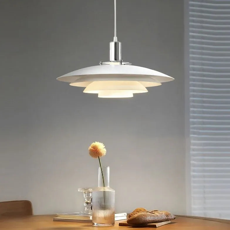 pendelleuchte metall weiß im skandinavischen Stil einfaches Design - Clowas.de