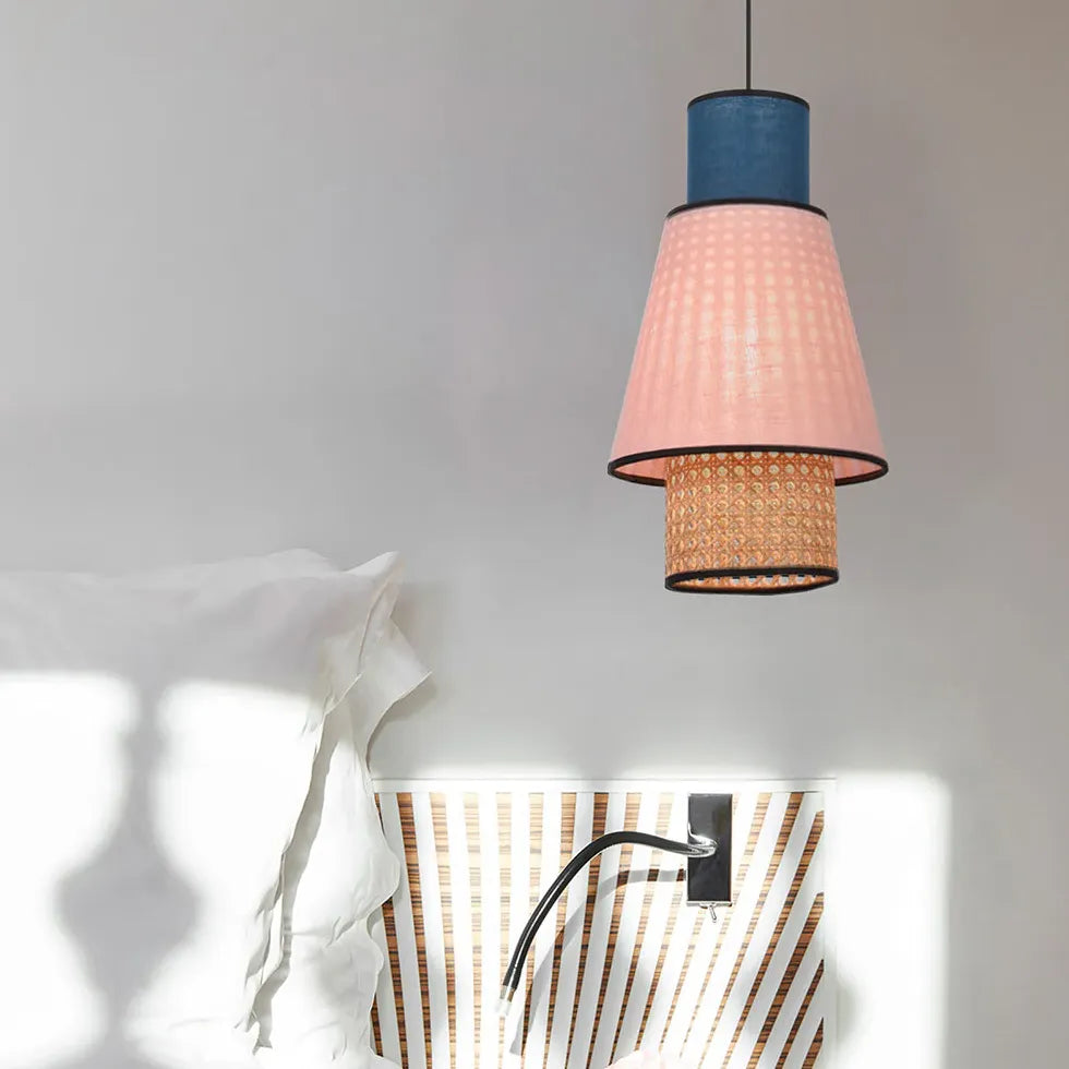Pendelleuchte Schreibtisch im japanischen Stil mit buntem Rattan - Clowas.de