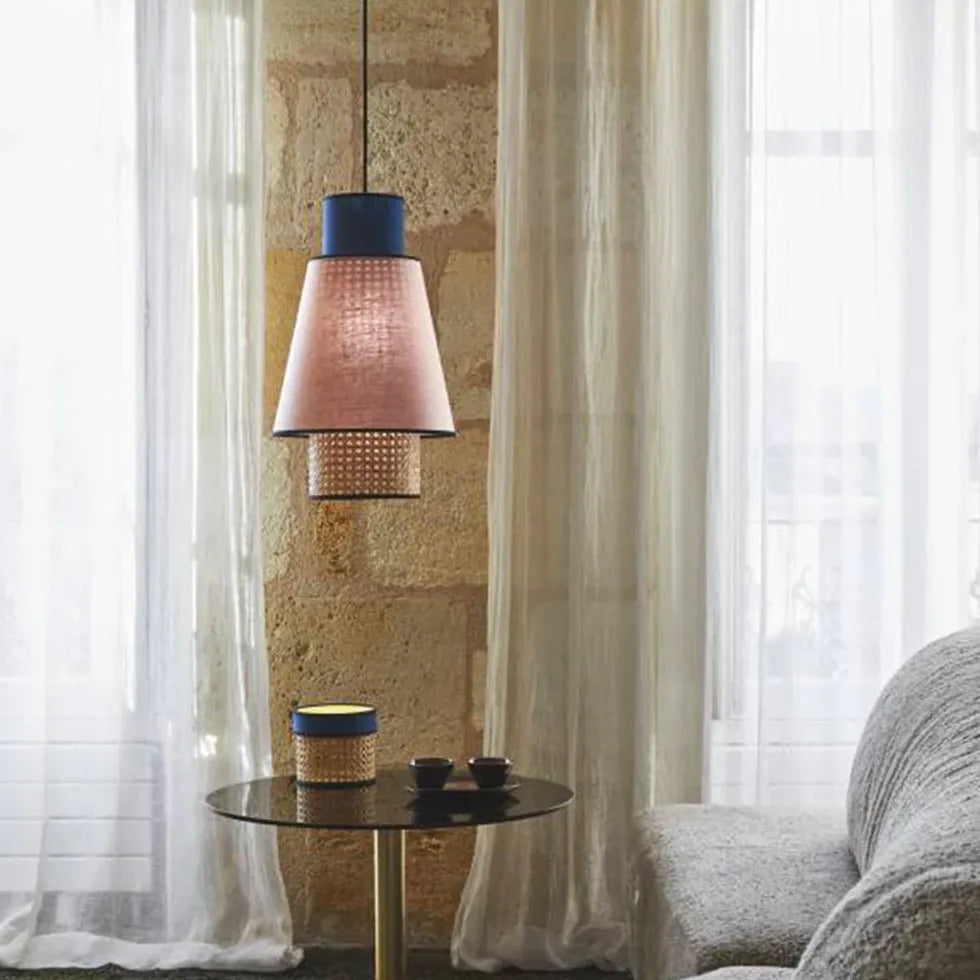 Pendelleuchte Schreibtisch im japanischen Stil mit buntem Rattan - Clowas.de