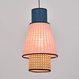 Pendelleuchte Schreibtisch im japanischen Stil mit buntem Rattan - Clowas.de