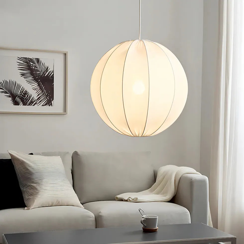 Pendelleuchte weiß Stoff modern nordisch minimalistisch - Clowas.de