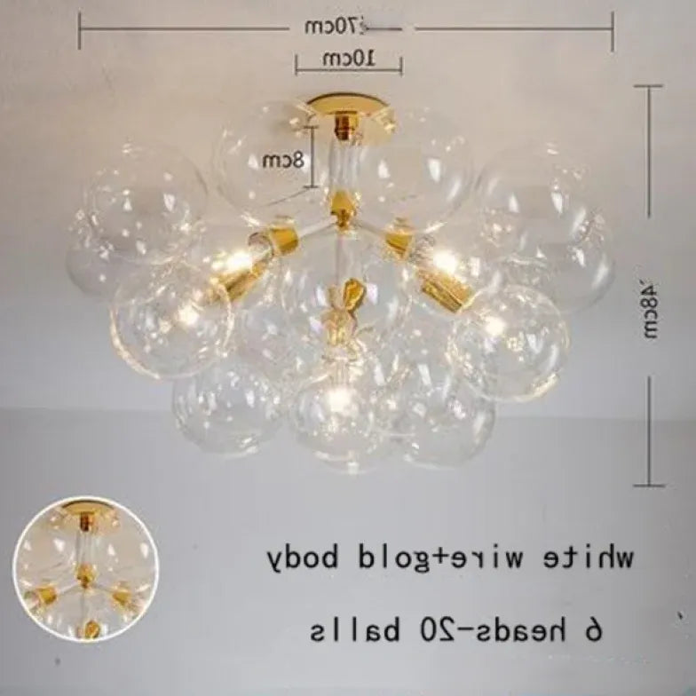 Pendelleuchte wohnzimmer glas im nordischen kreativen Stil - Clowas.de