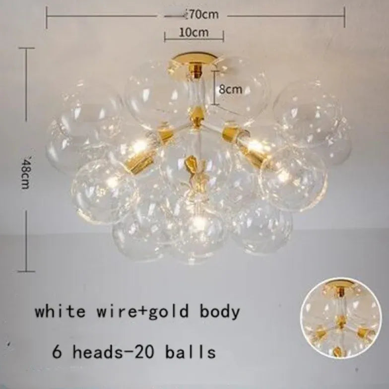 Pendelleuchte wohnzimmer glas im nordischen kreativen Stil - Clowas.de