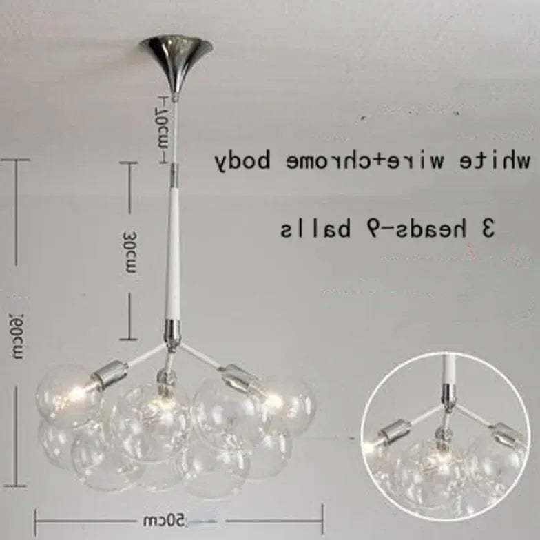 Pendelleuchte wohnzimmer glas im nordischen kreativen Stil - Clowas.de