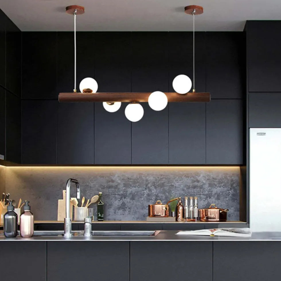 Pendelleuchte Wohnzimmer Holz moderne nordische Einfachheit - Clowas.de