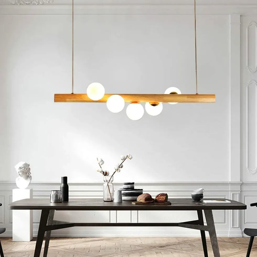 Pendelleuchte Wohnzimmer Holz moderne nordische Einfachheit - Clowas.de