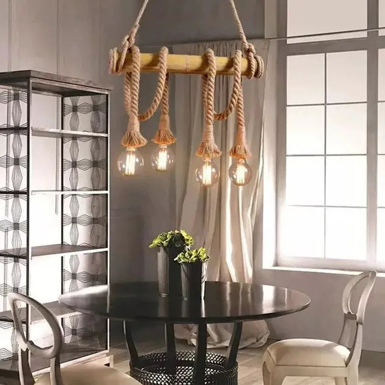 Pendelleuchten für Esstisch mit Holzseil Design Ideen - Clowas.de