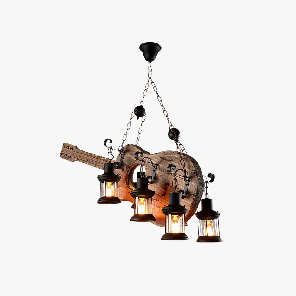 Pendelleuchten Industrial Vintage Amerikanische Schiffs-Holzlaterne - Clowas.de